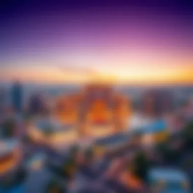 An aerial view of the Ibn Battuta Mall and its surroundings.