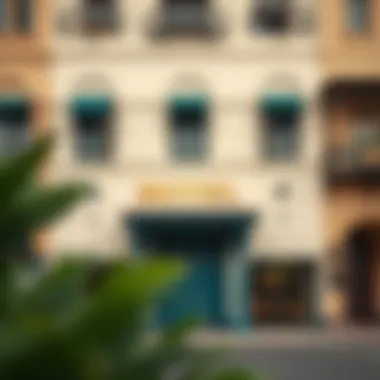 Charming Hotel Facade in Naif Market Charming hotel facade in Naif Market