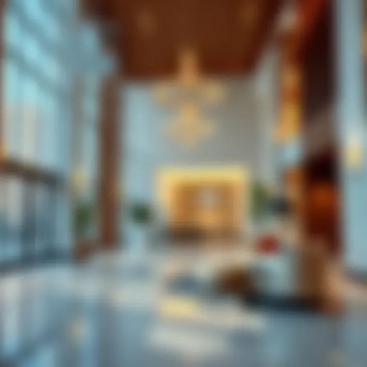 Unique Hotel Lobby with Welcoming Decor Unique hotel lobby with welcoming decor