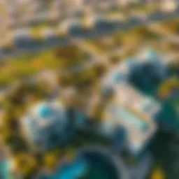 Stunning aerial view of Akoya 2 showcasing its lush green landscapes and modern architecture