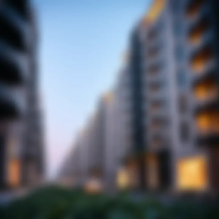 Modern residential buildings in Al Furjan