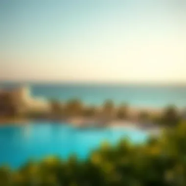 Stunning beachfront view from the resort