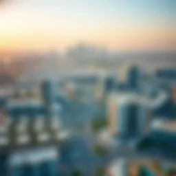 Aerial view showcasing the stunning skyline of Al Hudayriyat