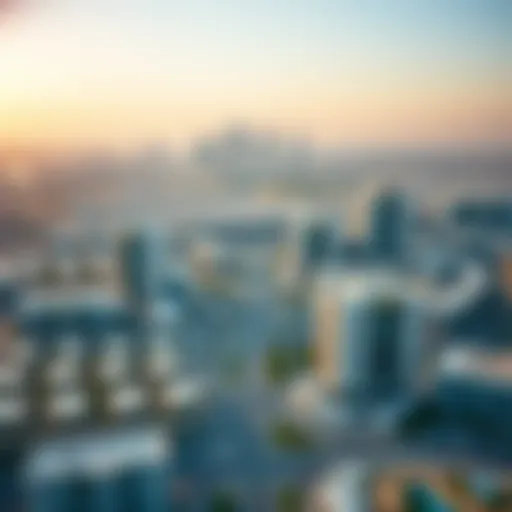 Aerial View of Al Hudayriyat's Skyline Aerial view showcasing the stunning skyline of Al Hudayriyat