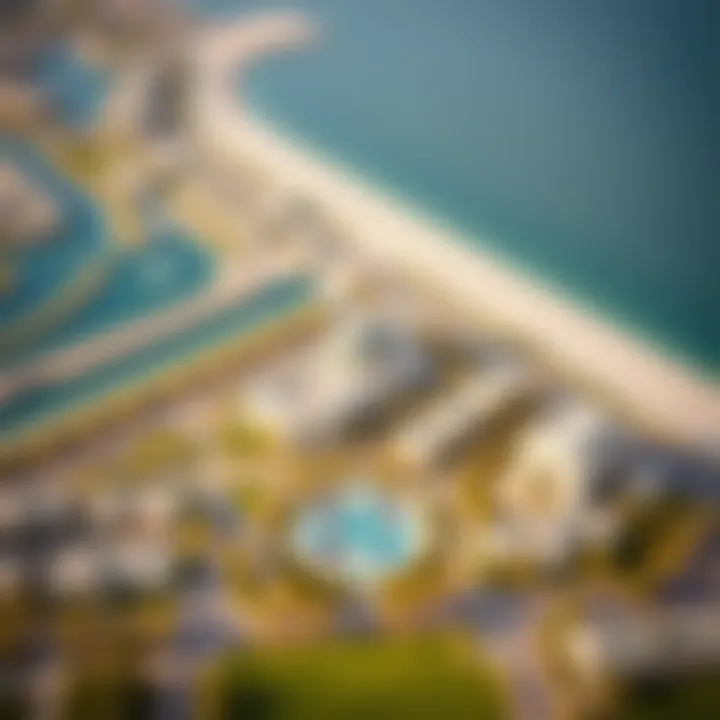 Aerial view of Al Mamoura showcasing its strategic location in Dubai.