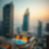 Panoramic view of Al Mass Tower showcasing its architectural elegance