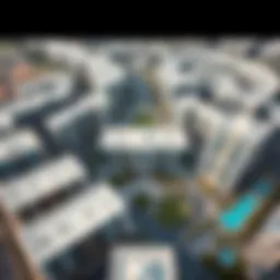 Aerial view of Al Ras Deira showcasing the unique architecture and layout.