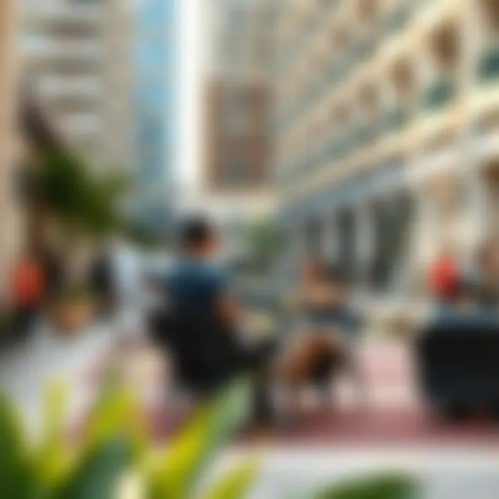 Community Interaction at Al Reem Plaza Vibrant community spaces within Al Reem Plaza that foster interaction