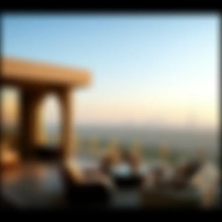 Breathtaking Views from Al Rimmal Residence Panoramic view of Dubai skyline from Al Rimmal Residence