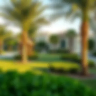Landscaped Community Spaces in Al Sahaa Beautifully landscaped community spaces in Al Sahaa properties