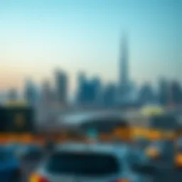 Stunning skyline view of Al Wasl district in Dubai