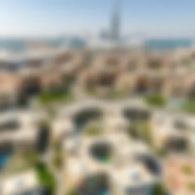 An aerial view of Aldar's residential projects in Dubai