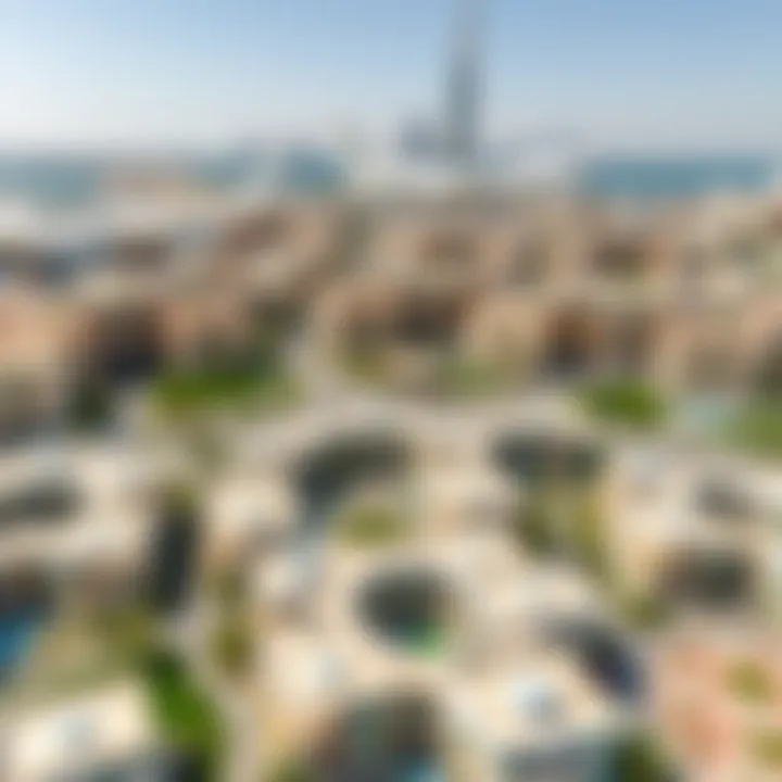 An aerial view of Aldar's residential projects in Dubai