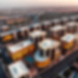 Aerial view of Amber Studio City showcasing modern architecture