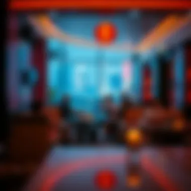 Vibrant lifestyle scene depicting entertainment and leisure activities