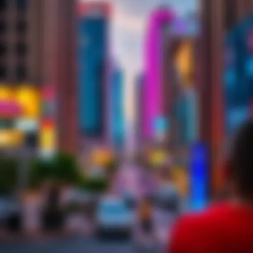 Overview of Dubai's Dip 1 area showcasing vibrant city life