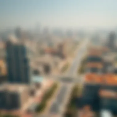 Aerial view of diverse neighborhoods in Dubai