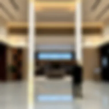 Interior of Aster Hudaiba Awards Building Interior space highlighting contemporary design elements and award displays