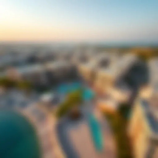 Aerial view of Azizi Riviera Phase 1 showcasing its stunning architecture