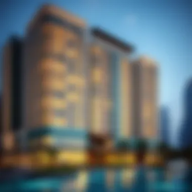 Stunning exterior view of Barcelo Residences showcasing modern architectural design