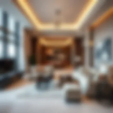 Contemporary interior design of a living space within Barcelo Residences