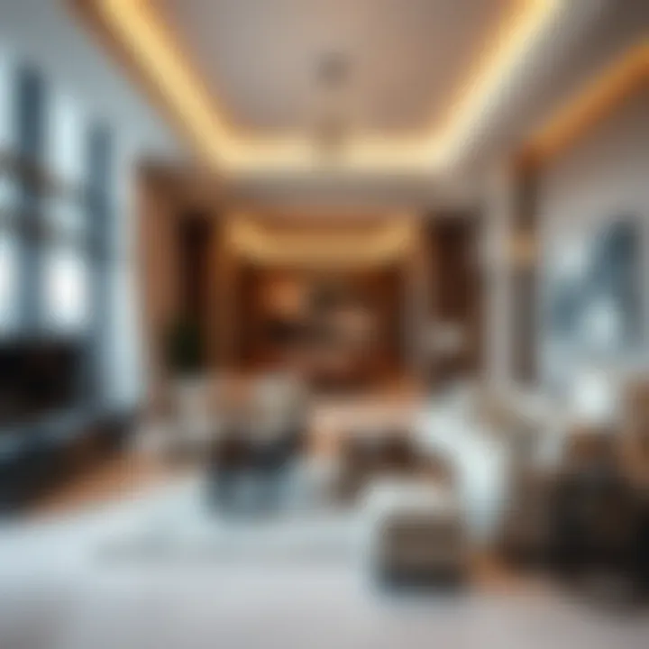 Contemporary interior design of a living space within Barcelo Residences