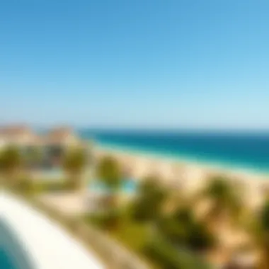 Coastal Luxury: Villas on Dubai's Beachfront Stunning view of Dubai's coastline with luxury villas