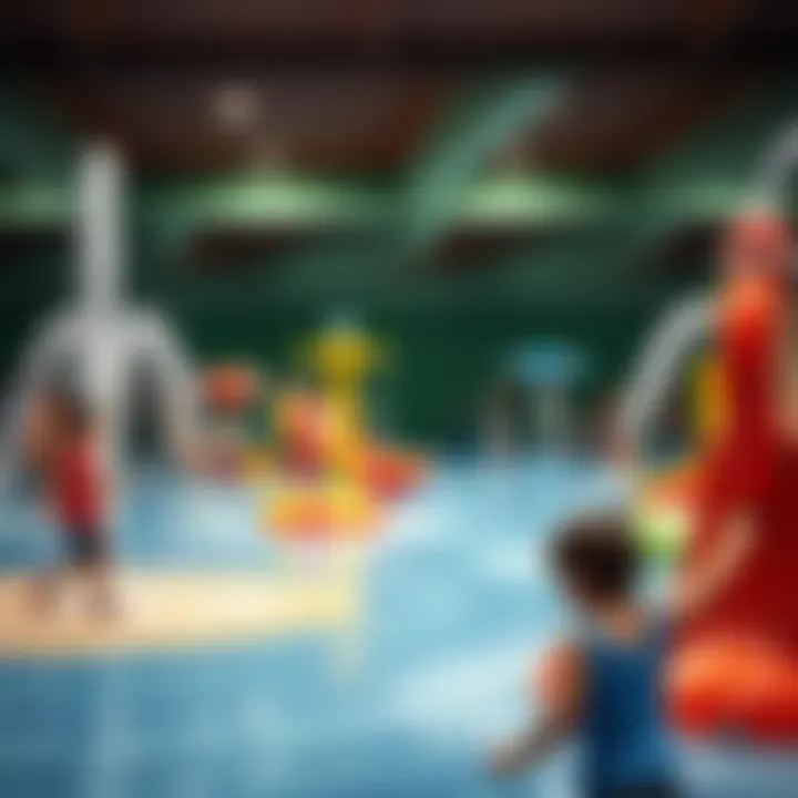 Interactive Kids' Water Play Zone Children exploring an interactive water play area filled with fun features.