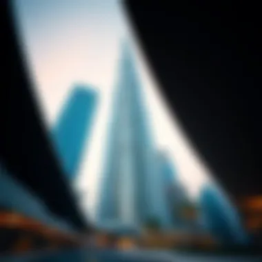 Architectural Marvel of BM Tower Stunning view of BM Tower's architectural design