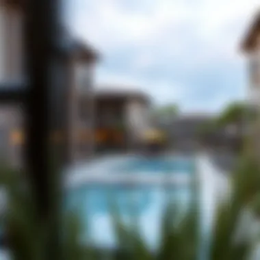 Community Amenities at Boulevard Heights Community amenities at Boulevard Heights including a pool and landscaped gardens