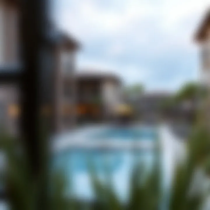 Community Amenities at Boulevard Heights Community amenities at Boulevard Heights including a pool and landscaped gardens