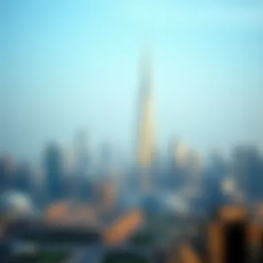 Panoramic view of Burj Al Nahda within Dubai's skyline
