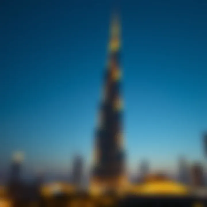 Stunning view of Burj Al Nahda at sunset