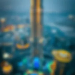 Aerial view of Burj Khalifa showcasing its architectural grandeur