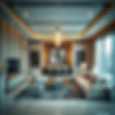 Interior Design of Flats in Burj Khalifa Luxury flat interior in Burj Khalifa highlighting modern design