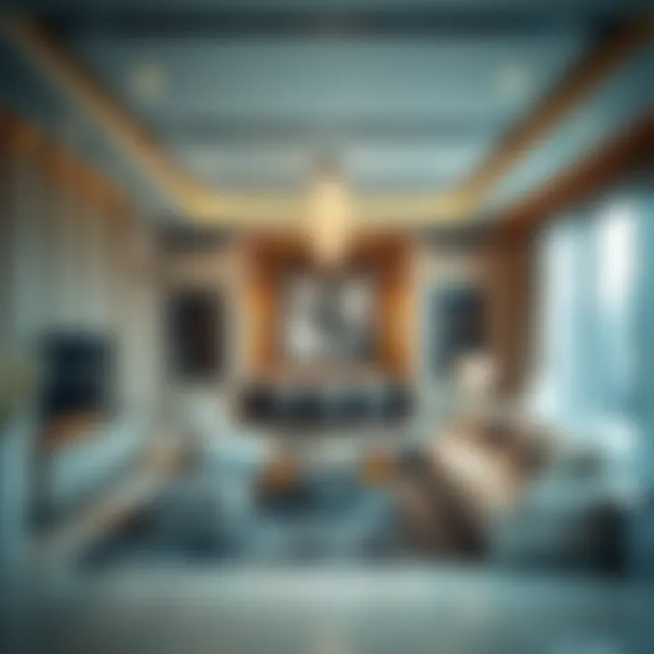 Interior Design of Flats in Burj Khalifa Luxury flat interior in Burj Khalifa highlighting modern design