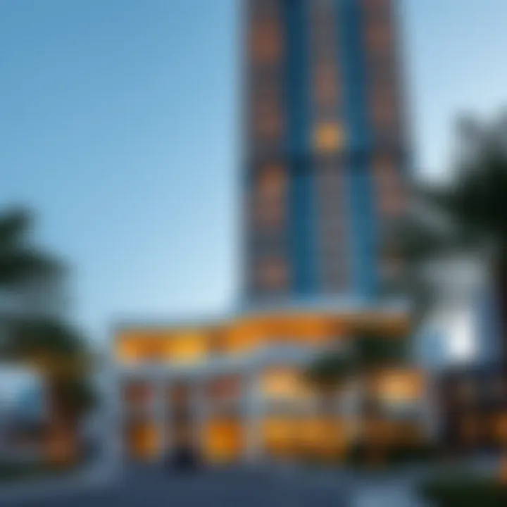 Architectural Design of Burj Residences Tower 1 Stunning exterior view of Burj Residences Tower 1 showcasing its architectural design