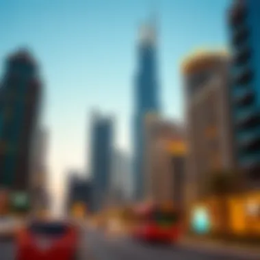 Burj Vista Tower 1 integrated within Dubai's vibrant urban landscape