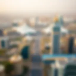 Aerial view of the commercial developments in كلداري القوز