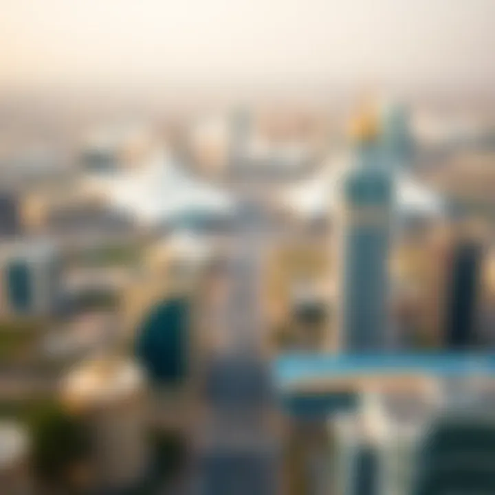 Vibrant Commercial Landscape of كلداري القوز Aerial view of the commercial developments in كلداري القوز