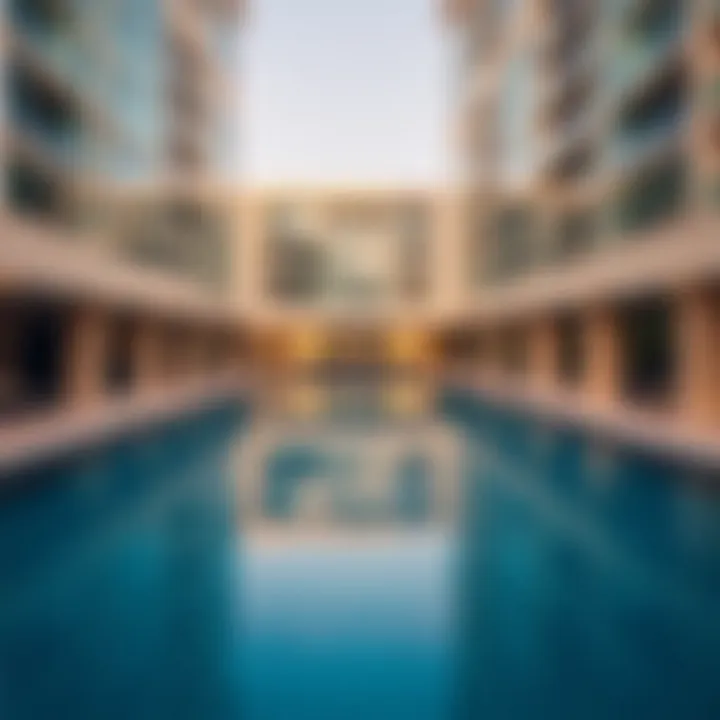 Luxurious amenities available at برج الشاطئ 2 including pool and gym