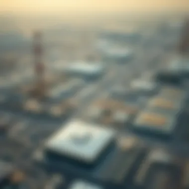 Aerial View of Dubai's Industrial Zones Aerial view of Dubai's industrial zones showcasing diverse facilities