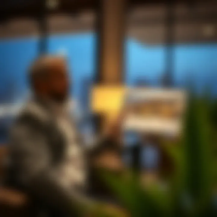 Real estate agent presenting property options