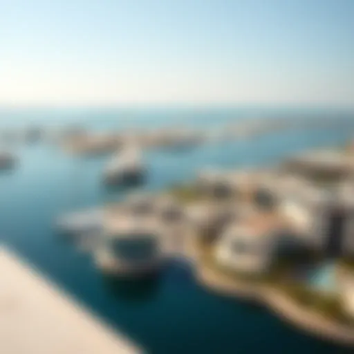 Aerial view of مرسى السيف showcasing luxury waterfront properties