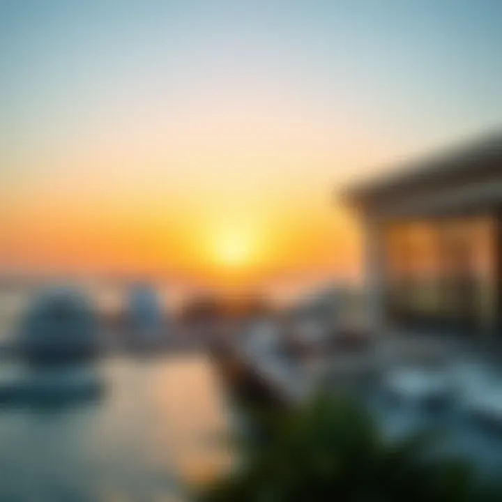 Sunset Serenity at مرسى السيف Stunning sunset view over the waterfront at مرسى السيف