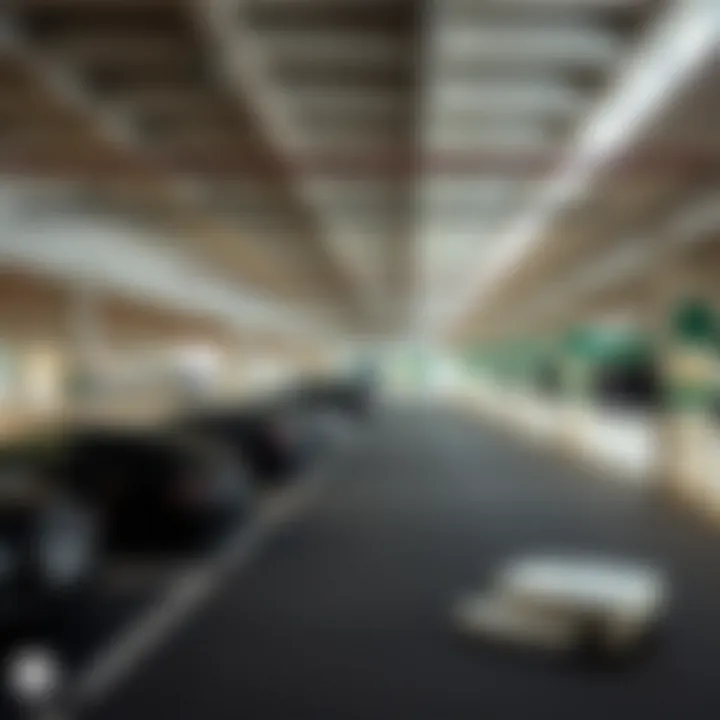 Nakheel Mall Interior Parking Layout Interior layout of Nakheel Mall parking spaces