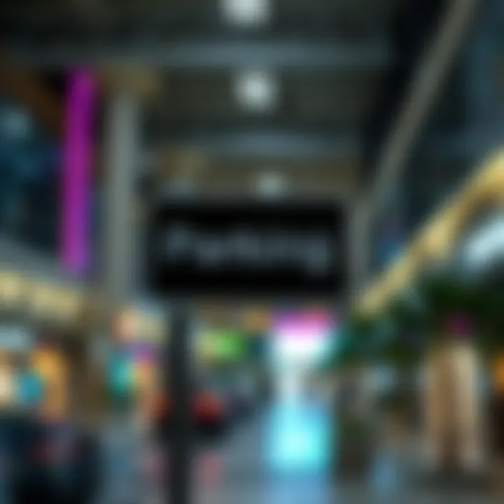 Parking Accessibility Signage at Nakheel Mall Signage indicating parking accessibility at Nakheel Mall