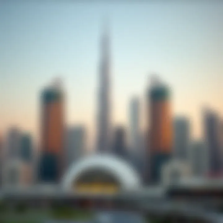 Dubai skyline with modern buildings representing real estate