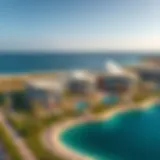 Aerial Perspective of Damac Lagoon Ibiza Stunning aerial view of Damac Lagoon Ibiza showcasing its unique design