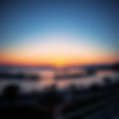 Serene Sunset over Damac Lagoon Ibiza Elegant sunset view over the serene waters of Damac Lagoon Ibiza